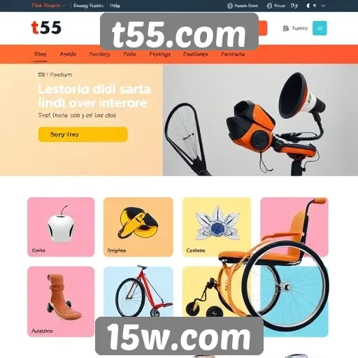 Acessibilidade e interface do usuário no site t55.com