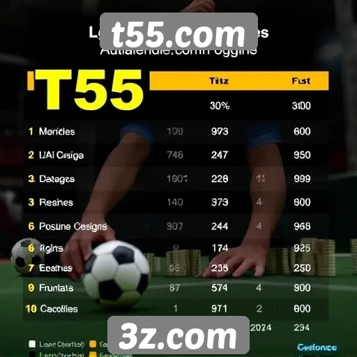 Estatísticas de jogadores ativos no t55.com
