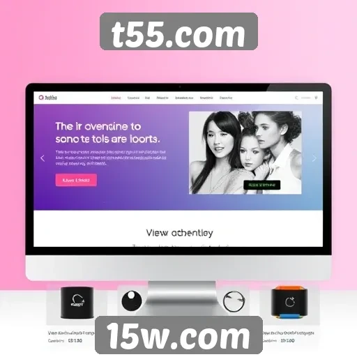 Evolução do design do t55.com nos últimos anos